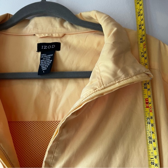 IZOD XFG Men’s Yellow Golf Jacket Size L Half Zip Windbreaker Lightweight - Picture 6 of 9
